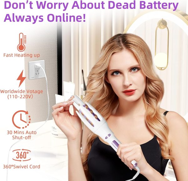 Automatic Curler for Long Hair,Automatic Curling Iron with 4 - Image 7