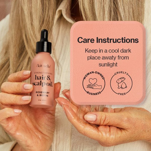 Kitsch Rosemary Oil for Healthy Scalp, Pre Wash Scalp & Hair Oil Infused - Image 7