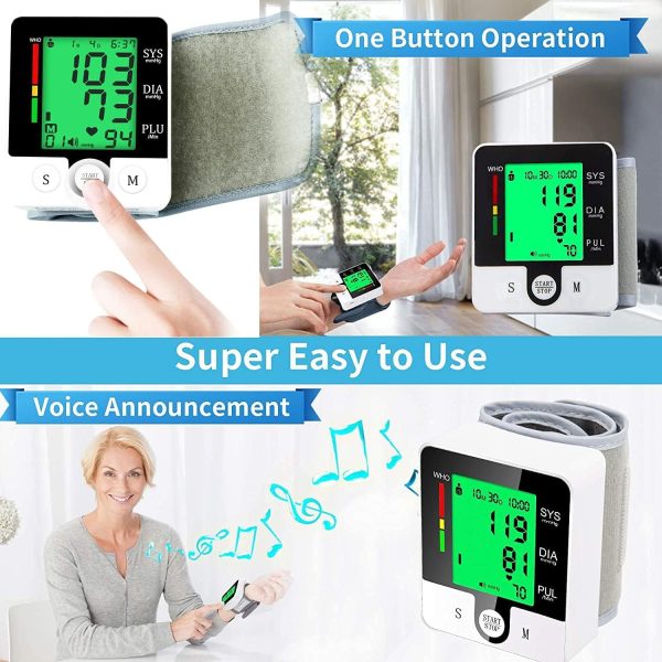 Wrist Blood Pressure Monitor, Automatic Digital Home BP Monitor Cuff - - Image 6