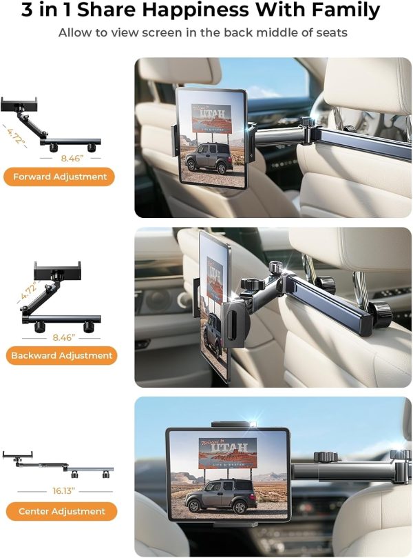 LISEN for iPad Holder for Car Accessories for Women Travel Gift, Tablet - Image 3