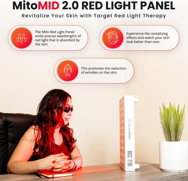 Mito Red Light - MitoMID 2.0 Red Light Panel - Red Light Therapy for Face - Image 2