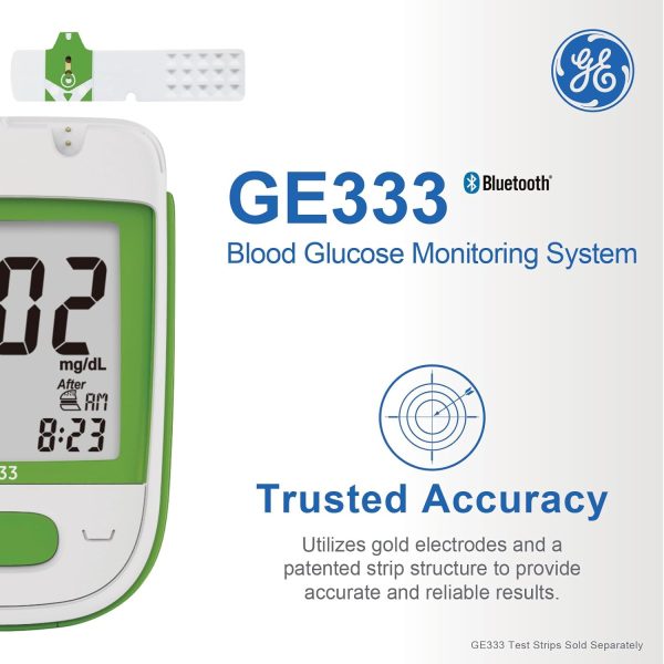 GE333 Blood Glucose Monitoring System | Glucometer | Auto Coding | 5-Second - Image 4
