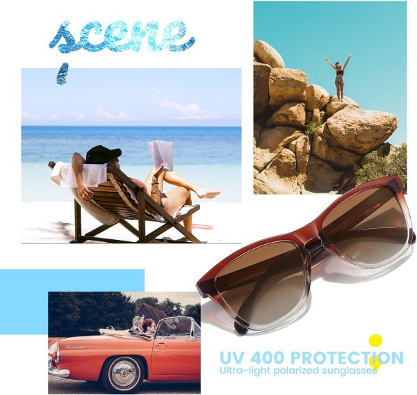Sunglasses Womens Polarized Sunglasses for Mens Womens Retro Mirror Lens - Image 5