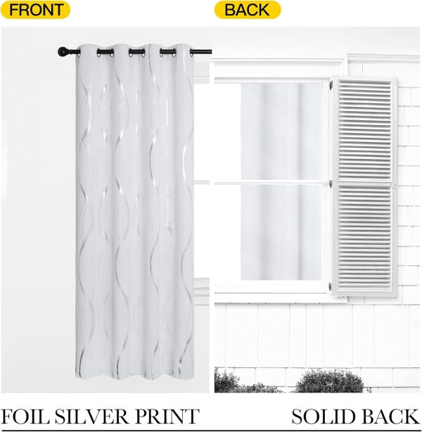 NICETOWN Room Darkening Curtains for Living Room - Easy Care Solid Thermal - Image 6