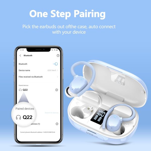 Wireless Earbuds Bluetooth 5.3 Headphones with Noise Cancelling Mic Bass - Image 3