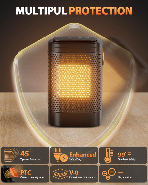 Space Heater Indoor, Portable Electric Heaters for Indoor Use 1500W with - Image 6