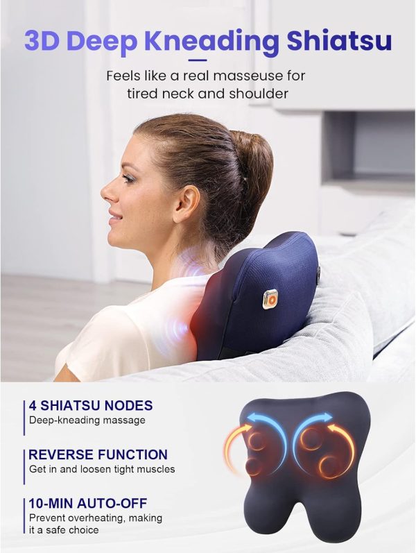 BOB AND BRAD Back Massager with Heat, Cordless Shiatsu Massagers for Neck - Image 6
