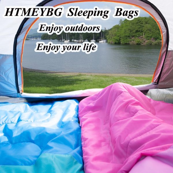 Sleeping Bag - 3 Seasons for Adults Kids Boys Girls Camping Hiking - Warm - Image 6