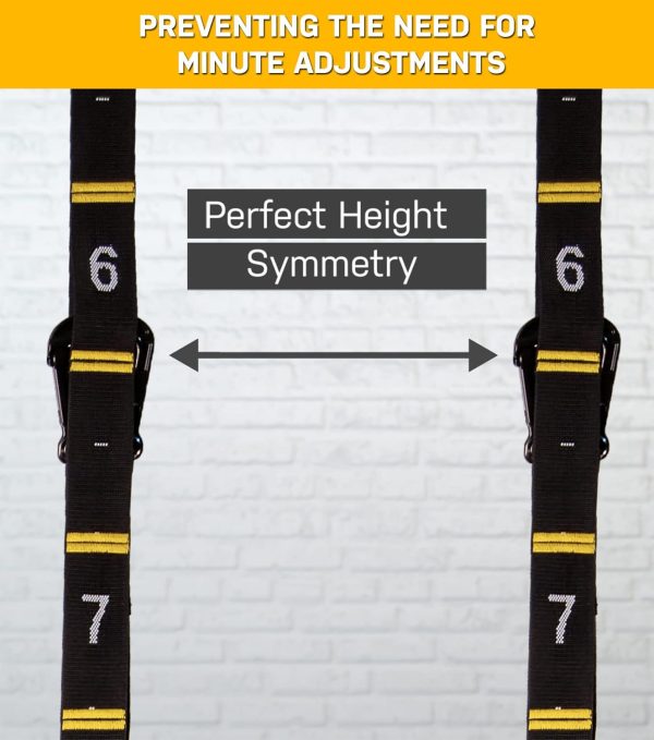 Double Circle Wood Gymnastics Rings with Quick Adjust Numbered Straps and - Image 8