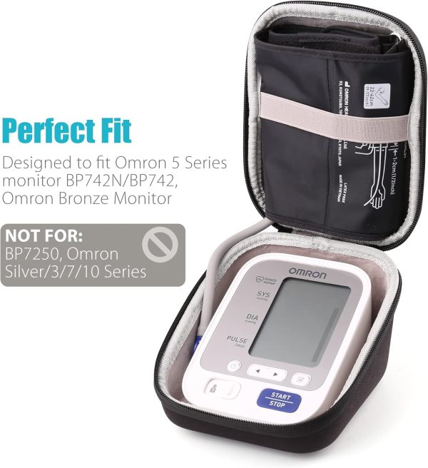 LotFancy Hard Case Travel Bag for Omron BP742N 5 Series Upper Arm Blood - Image 2