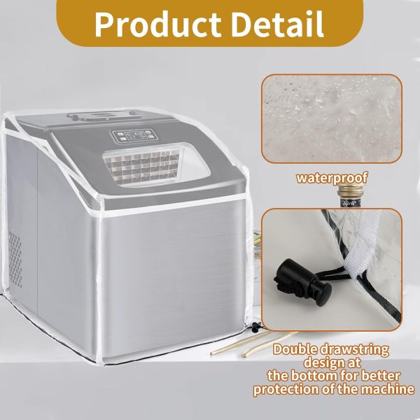 Ice Maker Cover,PVC Ice Machine Dustproof Cover,Waterproof Shield for - Image 4