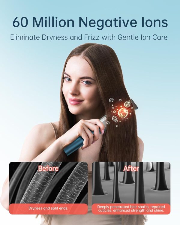 VENTRIS VOYA Cordless Hair Straightener Brush, Arc-Shaped Bristle, - Image 4