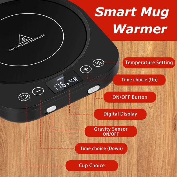 PUSEE Candle Mug Warmer Electric,Auto On/Off Gravity-Induction Coffee Mug - Image 6