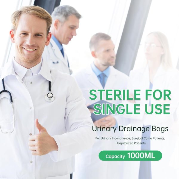 Urinary Leg Bags 1000ml Urinary Drainage Bags with Easy Drain T Tap Switch - Image 2