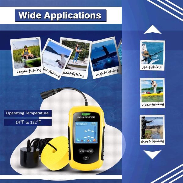 LUCKY Kayak Portable Fish Depth Finder Water Handheld Fish Finder Sonar - Image 5