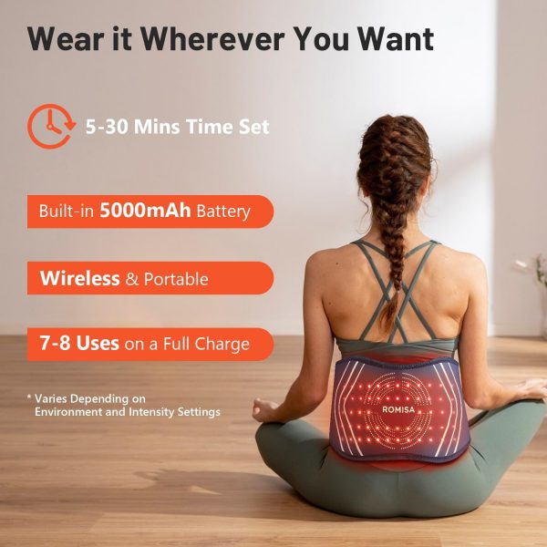 Red Light Therapy Belt & Back Massager for Pain Relief, Infrared Light - Image 7