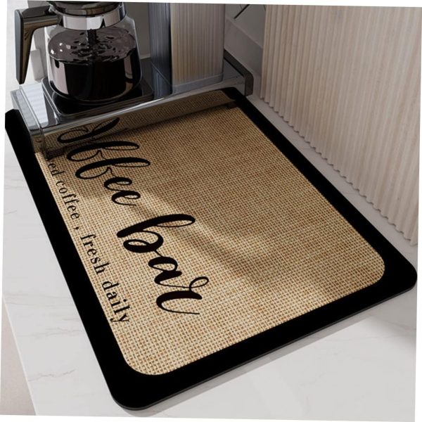 Mikinona Bar Mat Multi-Function Coffee Maker Mat Coffee Mat for Counter - Image 8