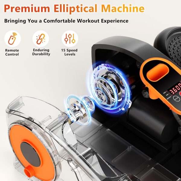 Under Desk Elliptical Machine, Ellipse Leg Exerciser for Seniors with 15 - Image 3