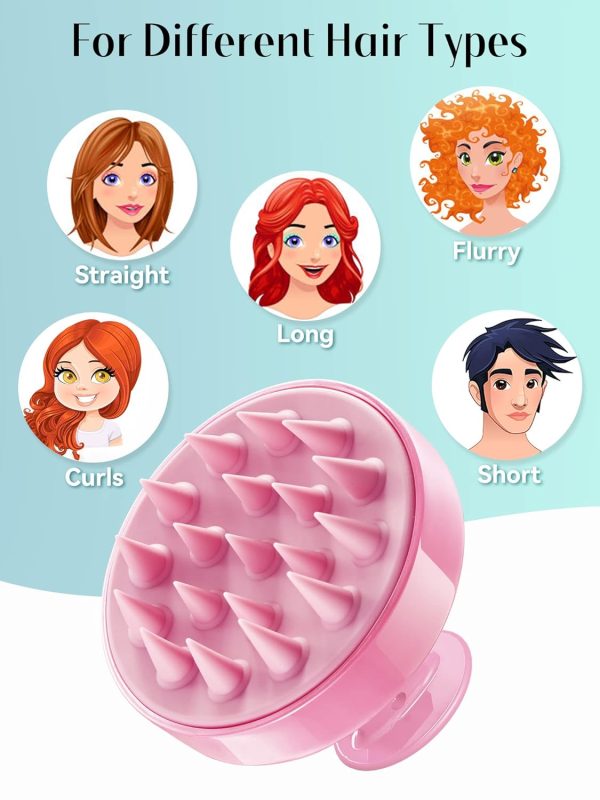 HEETA Shampoo Scalp Brush Massager Hair Growth, Scalp Scrubber with Soft - Image 6