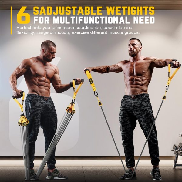 Resistance Bands for Working Out, 300lbs 360lbs Heavy Exercise Bands with - Image 6