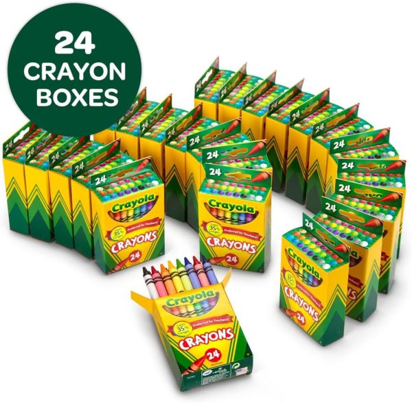 Crayola Crayons Bulk (24 Packs), Back to School Supplies for Preschool & - Image 3