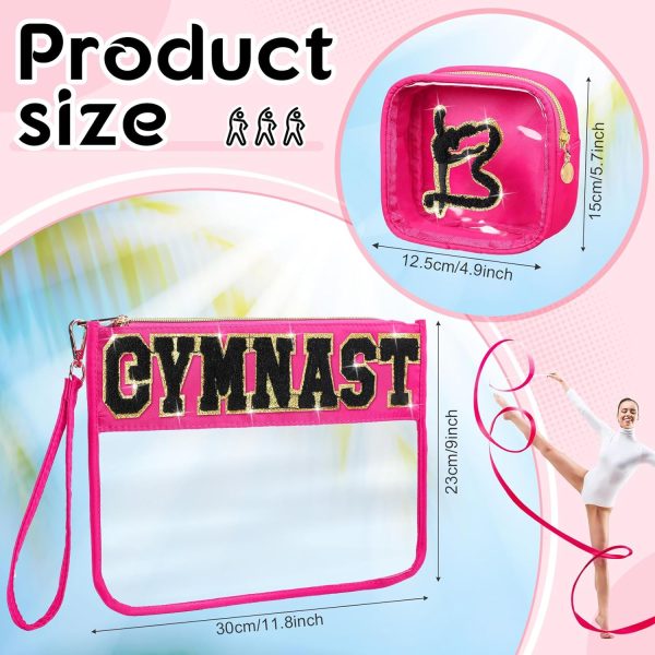 Hillban 2 Pcs Gymnastics Makeup Bag for Women Gymnastic Coach Gift - Image 2