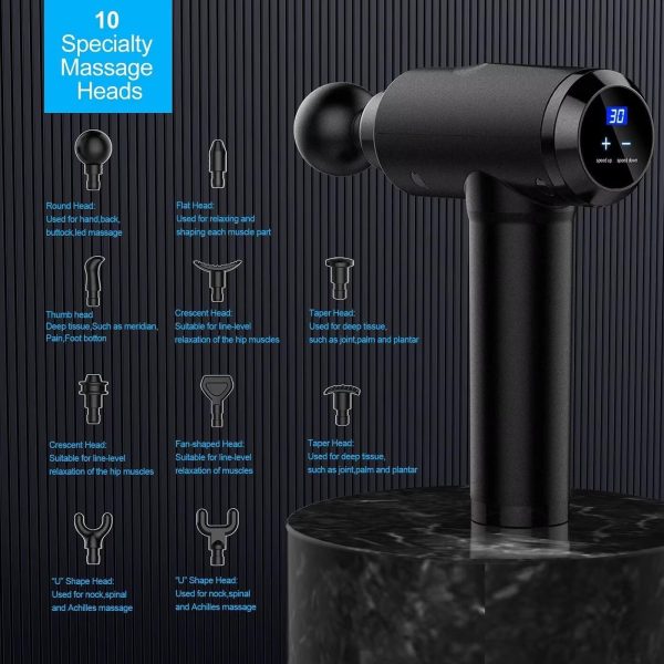 Massage Gun Deep Tissue Percussion Handheld Body Back Muscle Massager with - Image 5