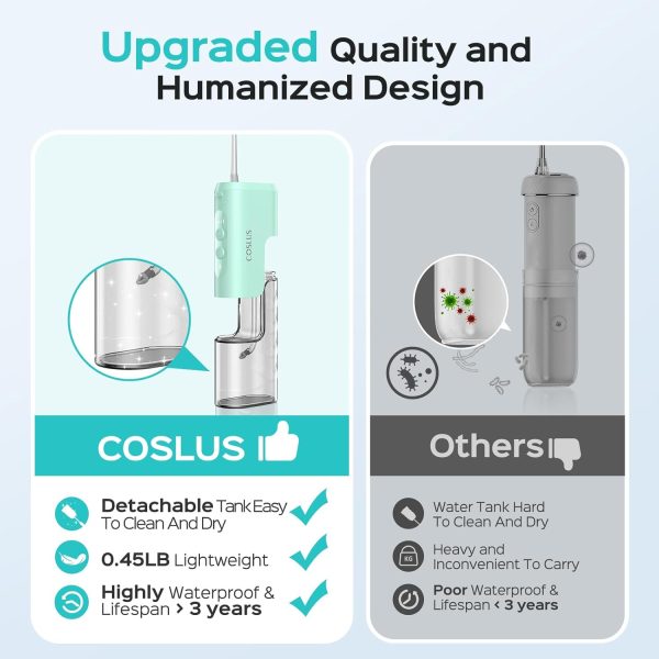COSLUS Water Dental Flosser Pick: Portable Mini Travel Water Teeth - Image 3