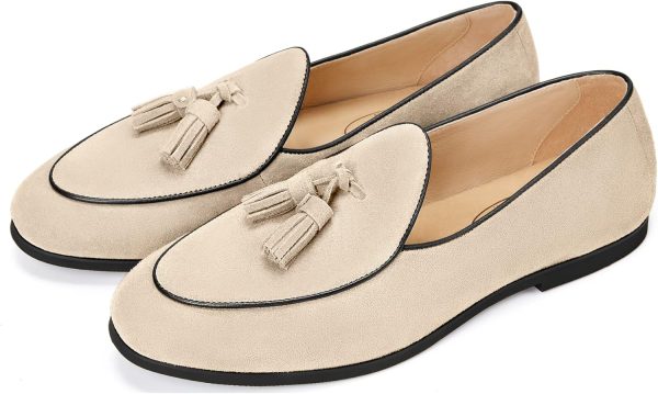 Journey West Men's Vintage Loafers for Men Belgian Loafers Slip-on Loafer - Image 2