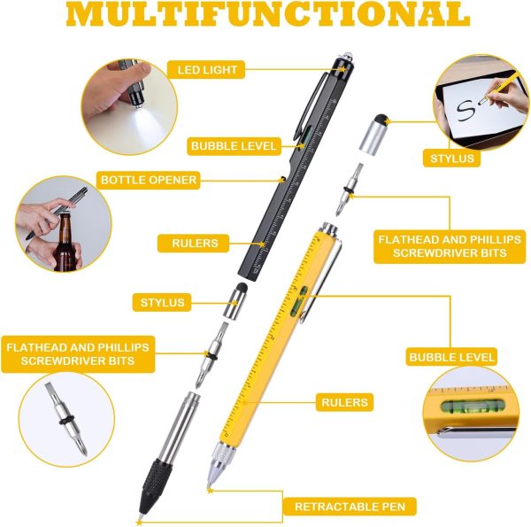 9 in 1 Multitool Pen Set, Stocking Stuffers for Adults Men, Multi Tool Pen - Image 2