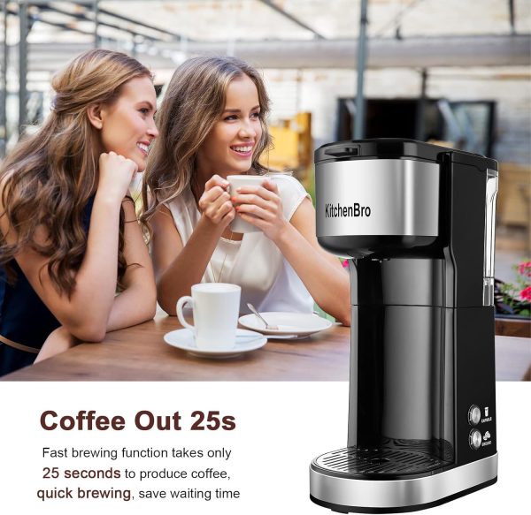 Single Serve Coffee Maker K Cup with Reservoir, Space Saver One Cup Coffee - Image 4