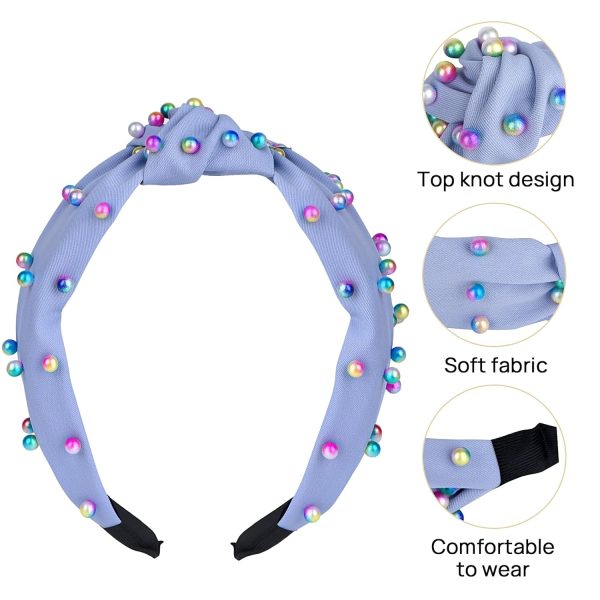 Etercycle 2PCS Headbands for Women, Bow Knotted Wide Headband, Yoga Hair - Image 3