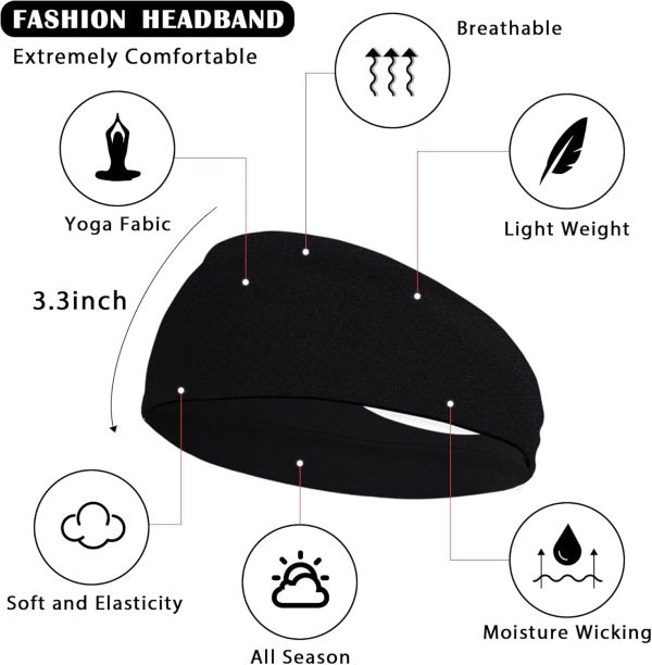 JOYOYO Unisex Headbands for Women's Hair Soft Stretchy Fabric Kylie Head - Image 2