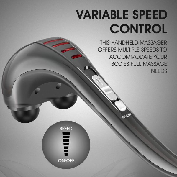 Hangsun Handheld Neck Back Massager for Pain Relief Deep Tissue, Electric - Image 4