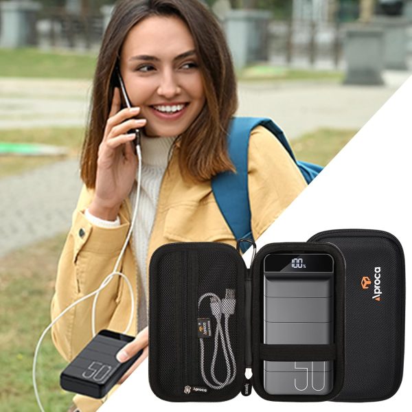 Aproca Black Portable Hard Storage Case, for Morfec Power Bank Fast - Image 4