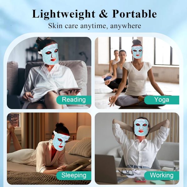 Red Light Therapy for Face, 7＋1 Colors LED Face Mask Light Therapy with - Image 7