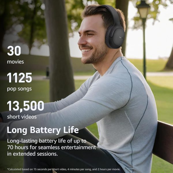 TOZO Bluetooth 5.4 Over Ear Headphones, ENC Call Noise Cancelling Mic, - Image 7