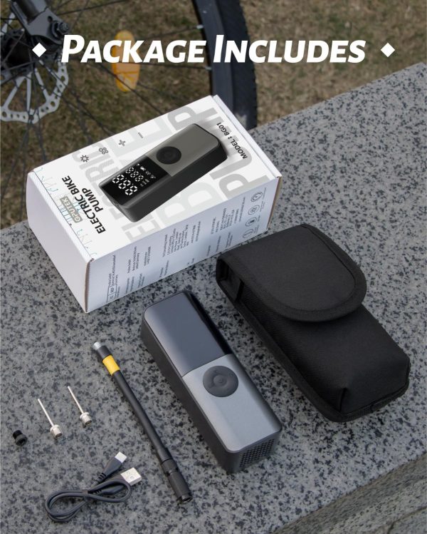 Bike Electric Air Pump: 150Psi Portable Bicycle Tire Pump with Digital - Image 7