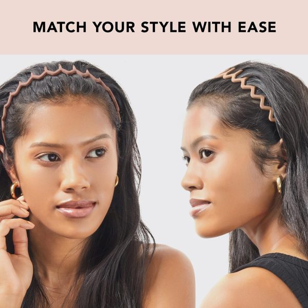 Kitsch Hairband - Zig Zag Headbands - Recycled Plastic Hair Band for Men & - Image 4