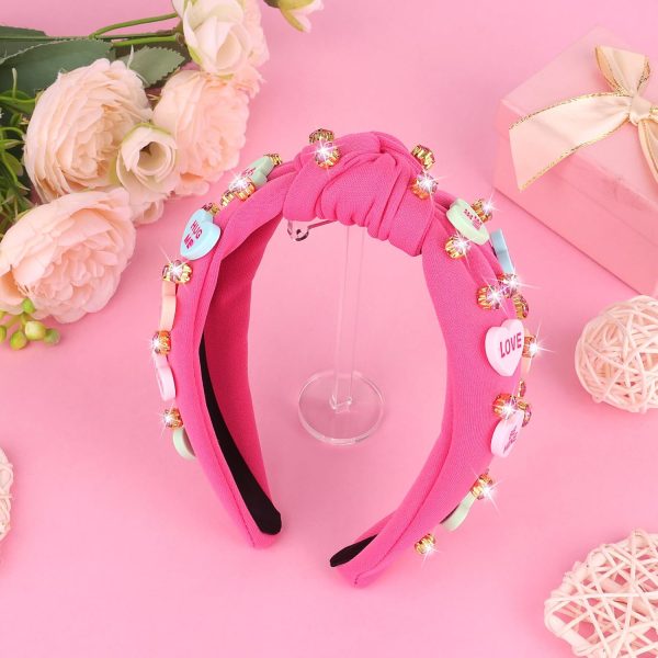 YARIEW Valentines Day Headbands for Women Love Sweet Heart Headband Hot - Image 7