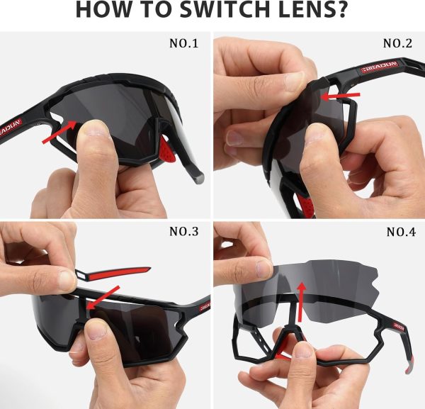 Polarized Cycling glasses Sports Sunglasses for Men Women Outdoor softball - Image 5
