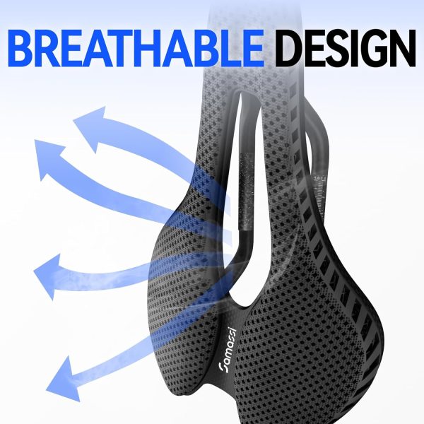 Bike Seat, 3D Printed Bike Saddle | Comfortable Bike Seat Cushion for Men - Image 4