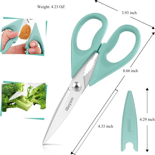 Kitchen Shears, iBayam Kitchen Scissors All Purpose Heavy Duty Meat - Image 3