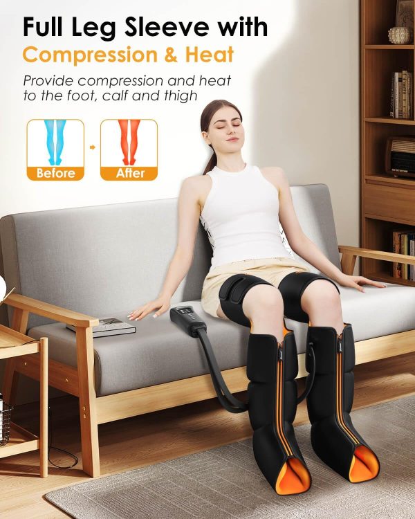 Leg Massager with Air Compression for Circulation, 3-in-1 Full Leg Heating - Image 3