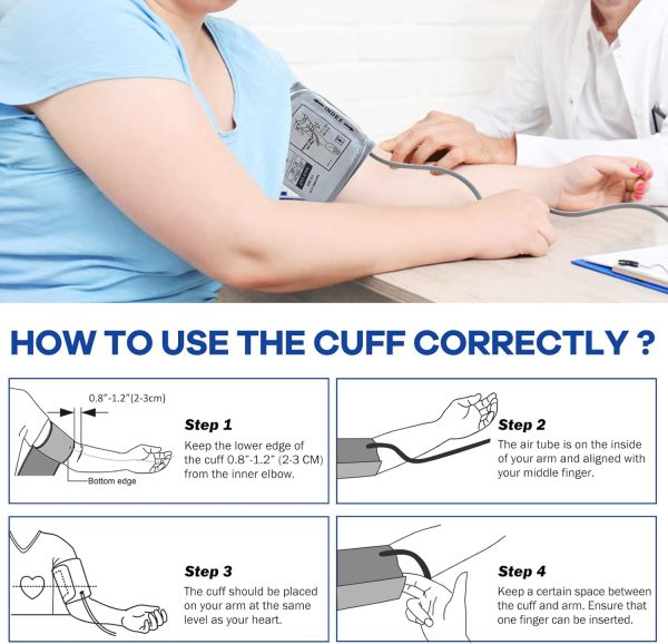 XXXL Blood Pressure Cuff for Big Arms 9”-26” (22-66CM)-Compatible with - Image 8