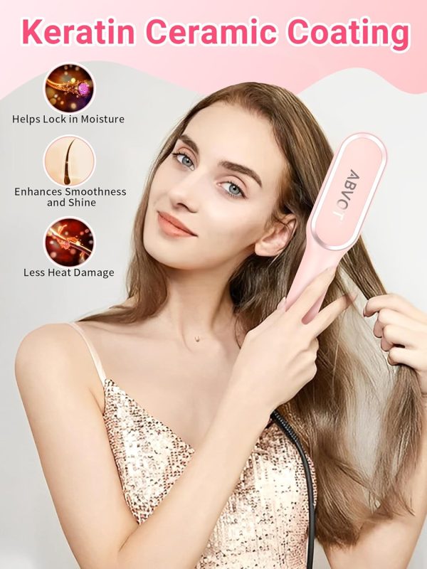 Hair Straightener Brush with Air Vents, ABVOT All in 1 Hot Air - Image 2