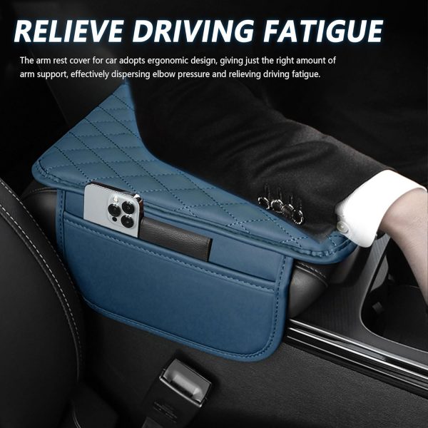 Upgraded Car Center Console Cover,Microfiber Leather Car Armrest Cover - Image 4