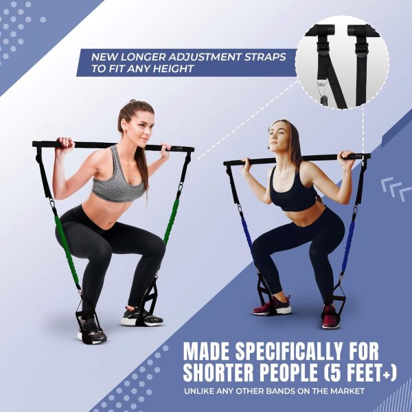 Verde Acqua Pilates Bar Kit with Resistance Bands for Women - - Image 4