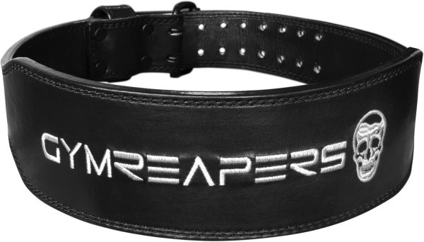Gymreapers Leather Weightlifting Belt for Bodybuilding, Squatting, Lower - Image 3
