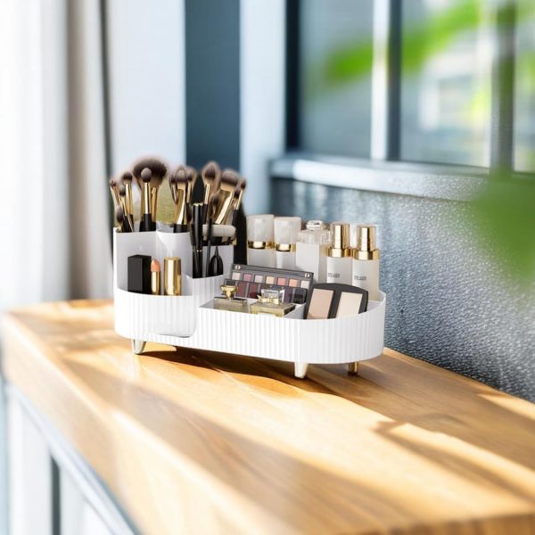 Rotating makeup organizer,Large Capacity Cosmetic Display Case, easy to - Image 6